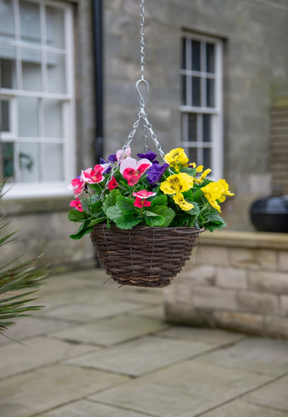pink and purple hanging arrangment