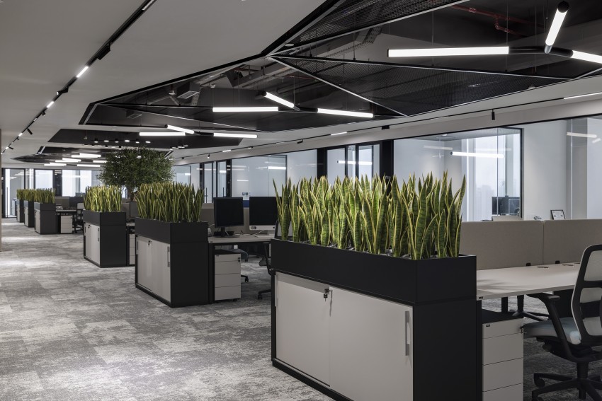 artificial planting in offices